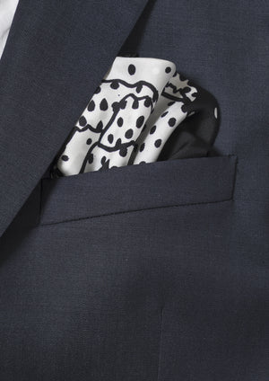 Men's patterned silk pocket square 