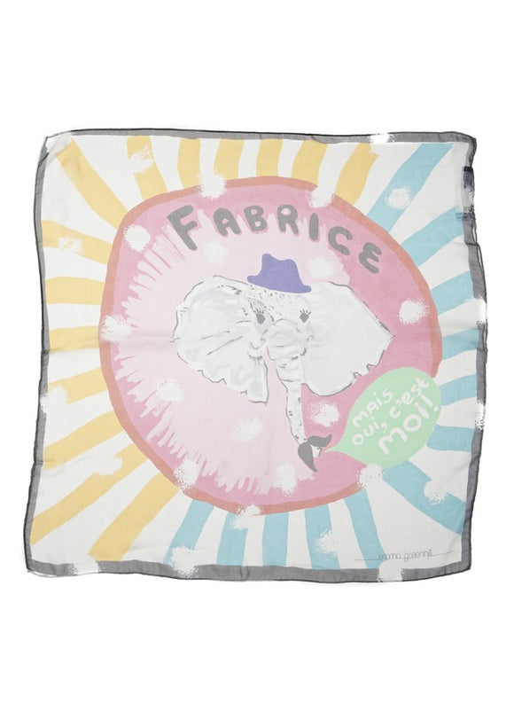 Fabrice - The Elephant Silk Chiffon Scarf