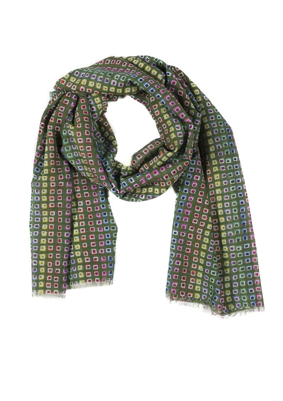 Rainbow colours designer cashmere modal scarf